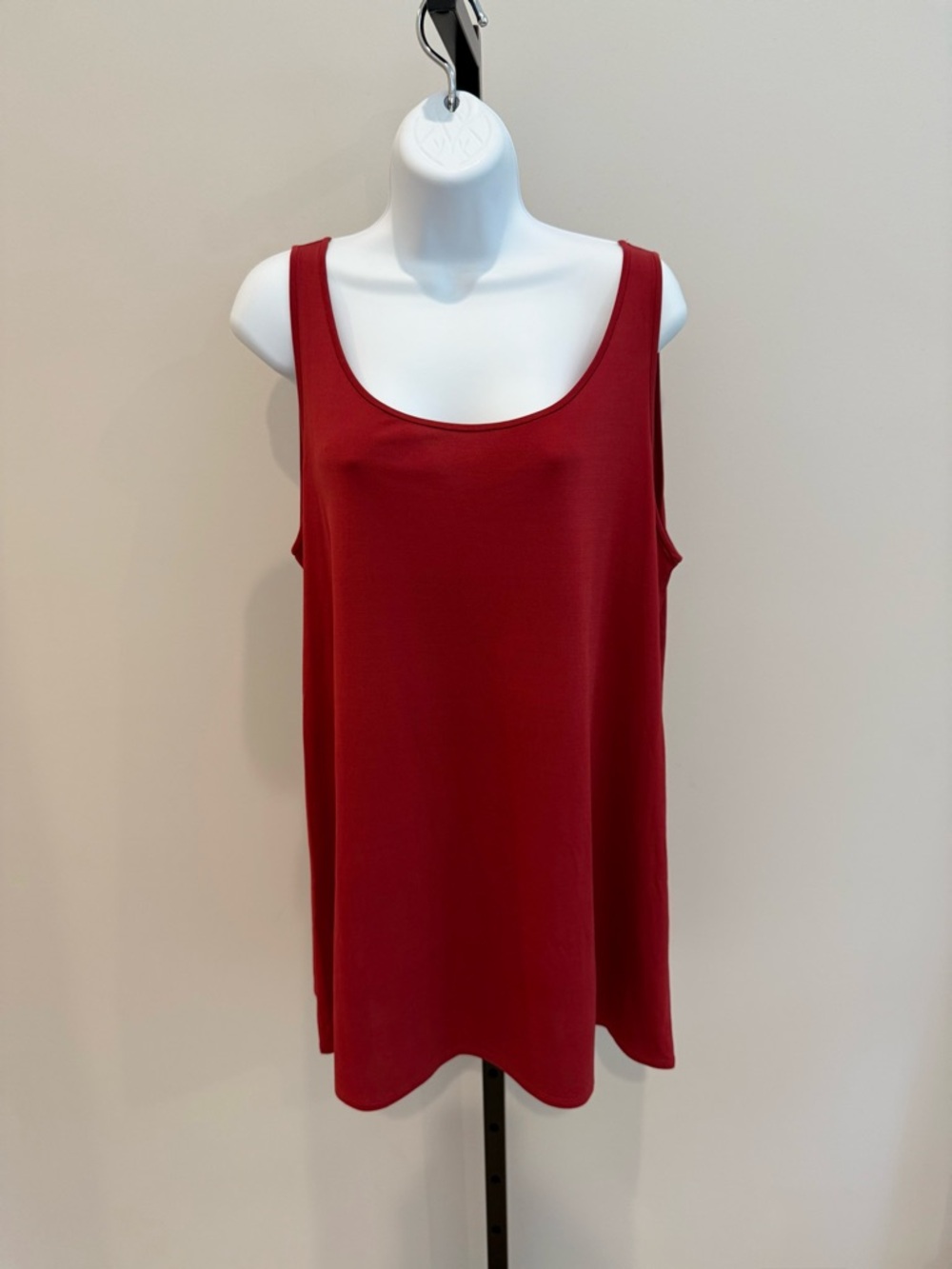 Eileen Fisher Silk Sleeveless Rust Scoop Neck Women's Tank Top